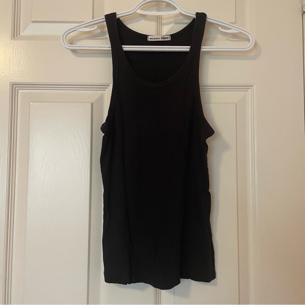 REFORMATION - black ribbed tank